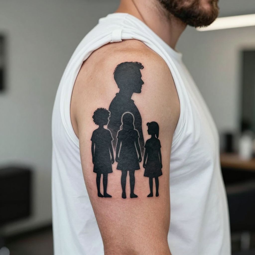 Silhouette Family Portrait