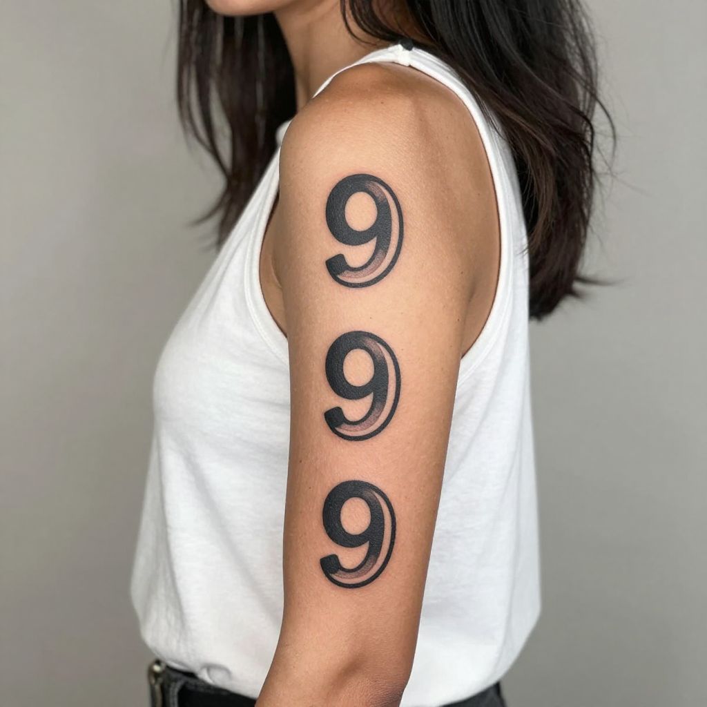Bold Triple Nine Numerals
