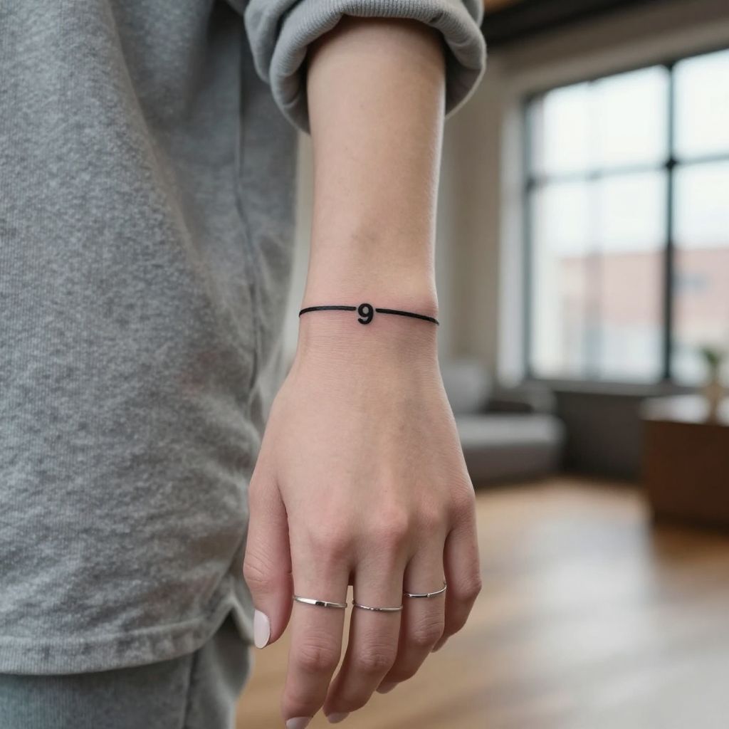 Finger 999 Ring Tattoo