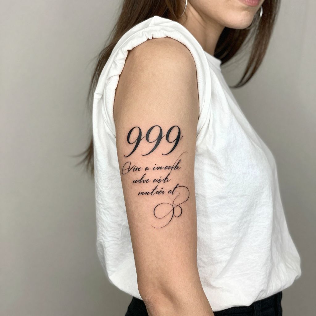 Script Style 999 with Quote