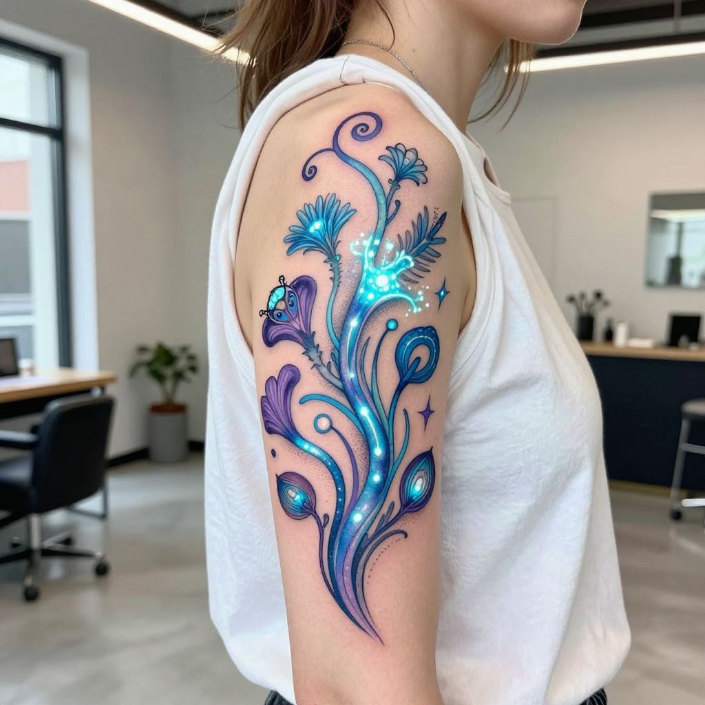 Bioluminescent Plant Pattern