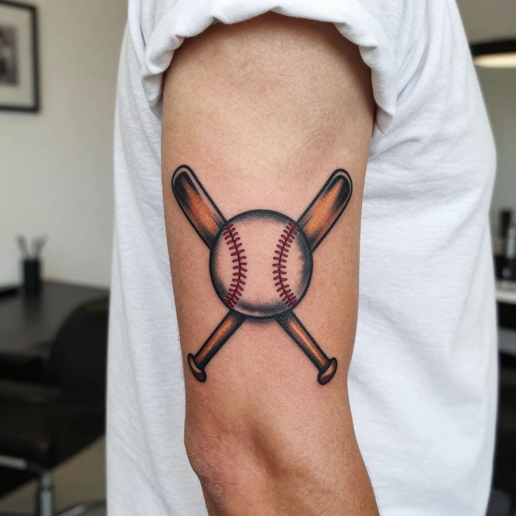 Classic Baseball and Bat Combo