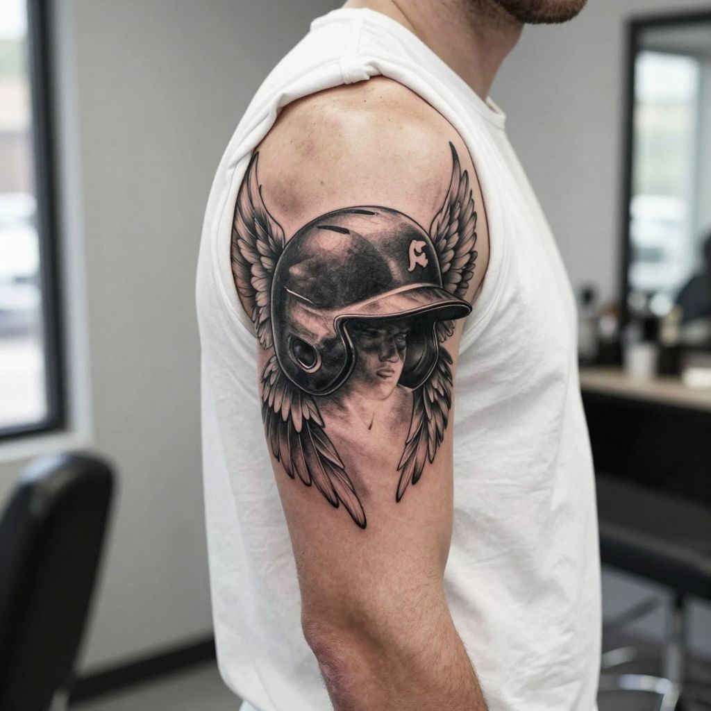 Baseball Helmet with Wings