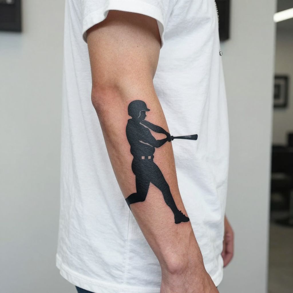 Batter Swing Silhouette