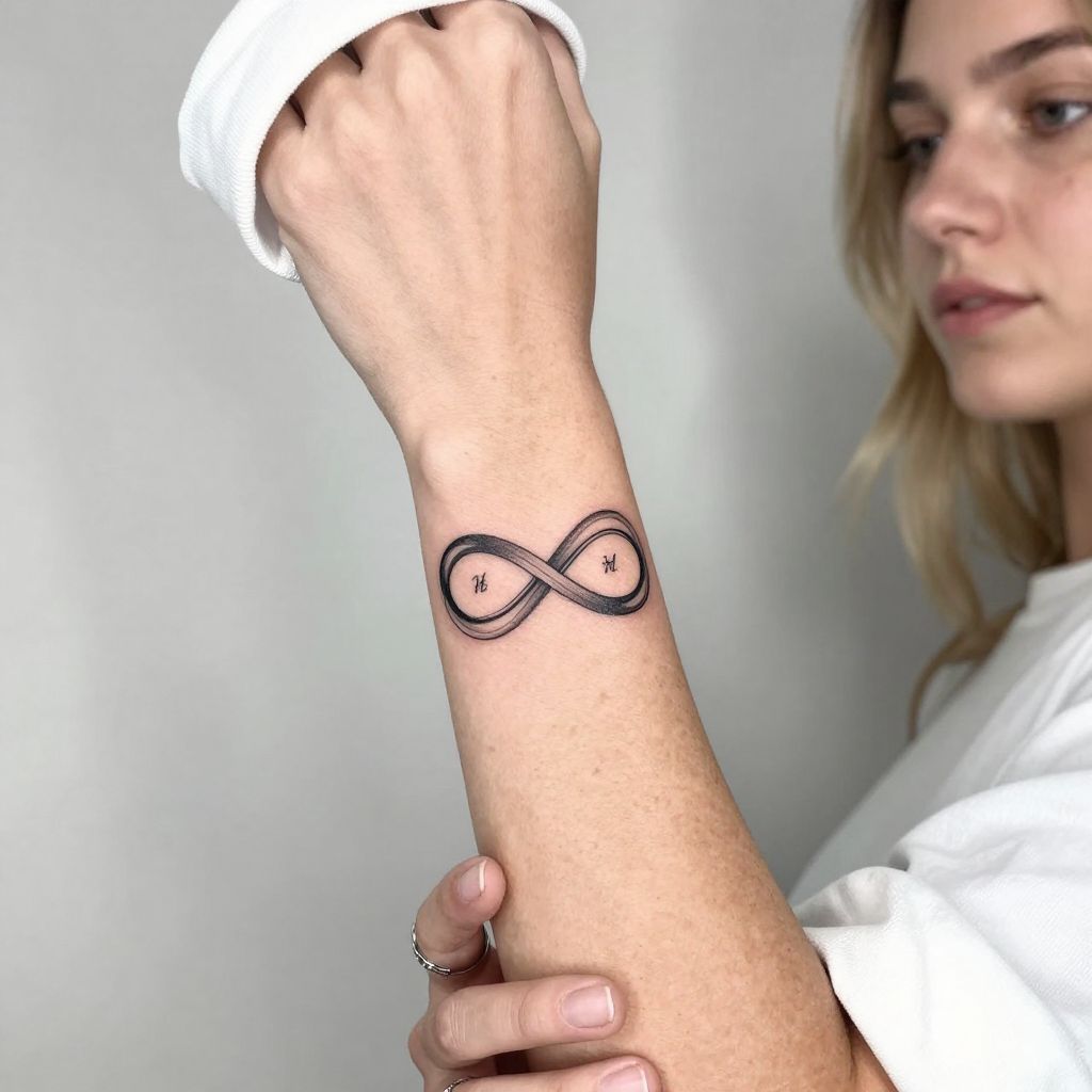 Infinity Loop with Initials
