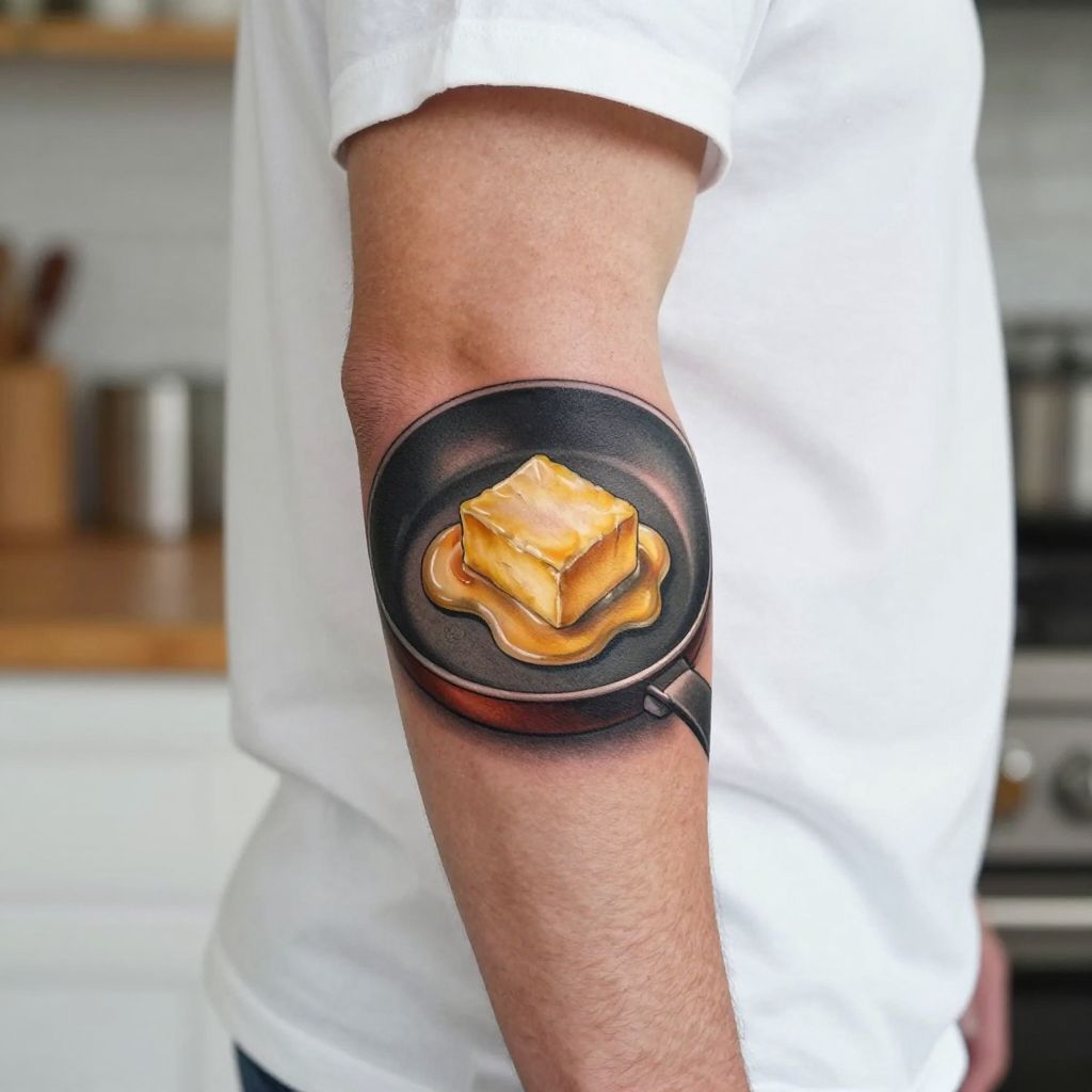 Butter Melting on a Pan Tattoo