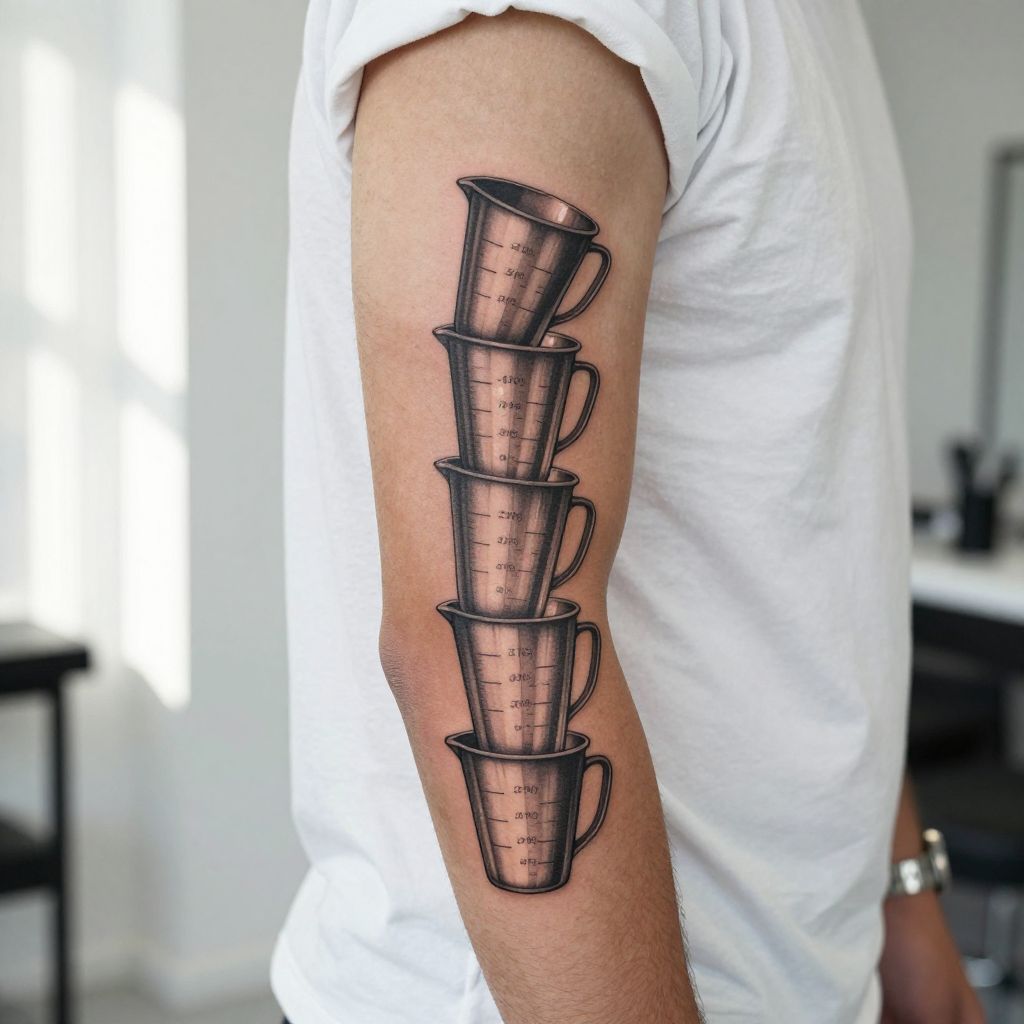 Measuring Cups Stack Tattoo