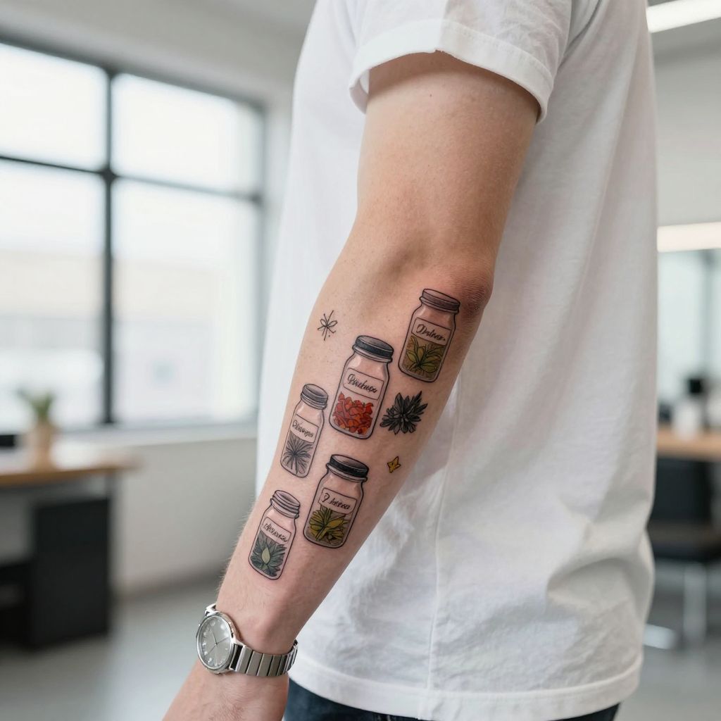 Spices Jar Collection Tattoo