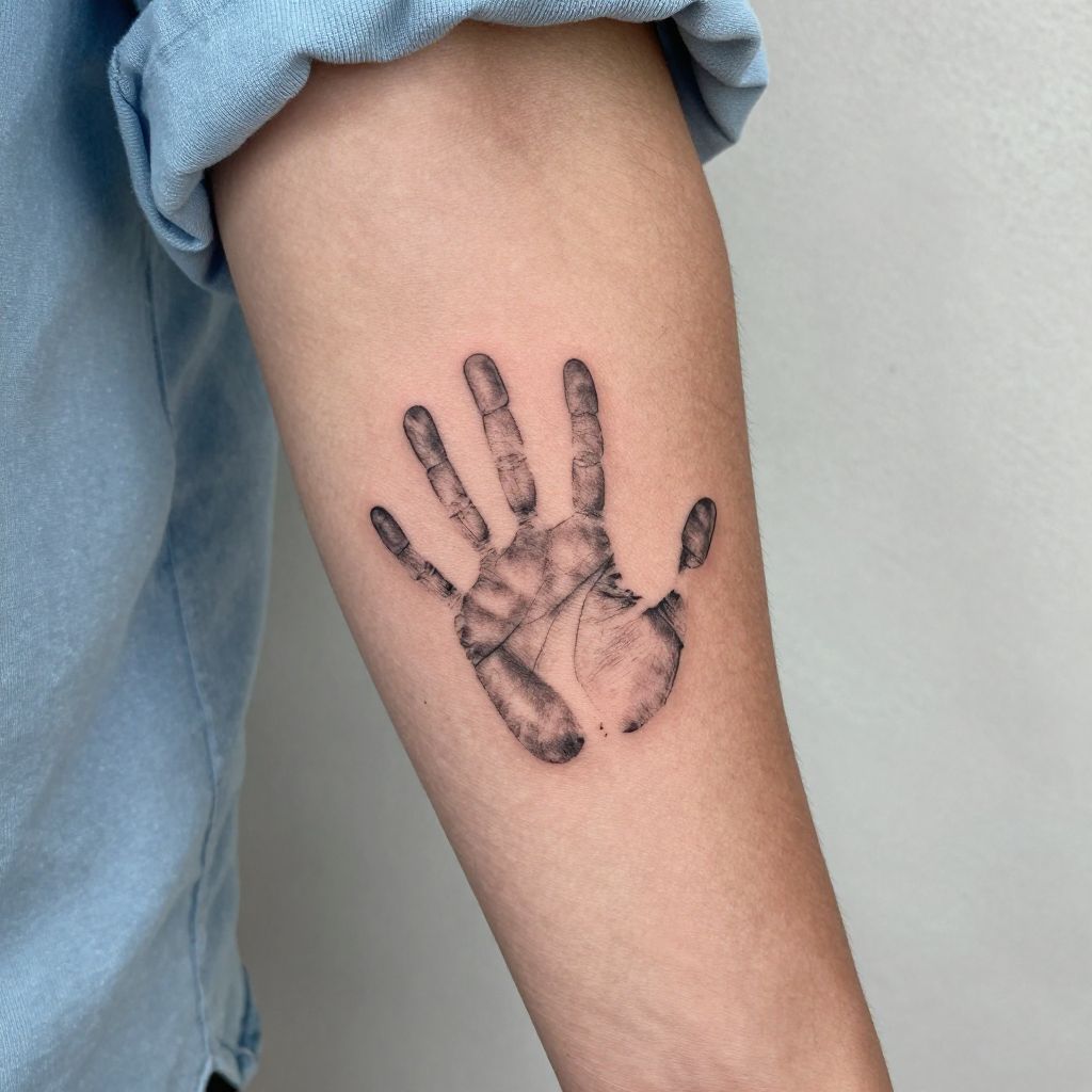 Minimalist Handprint Tribute