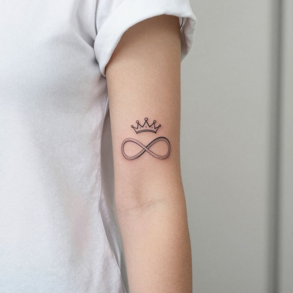 Infinity Crown Tattoo