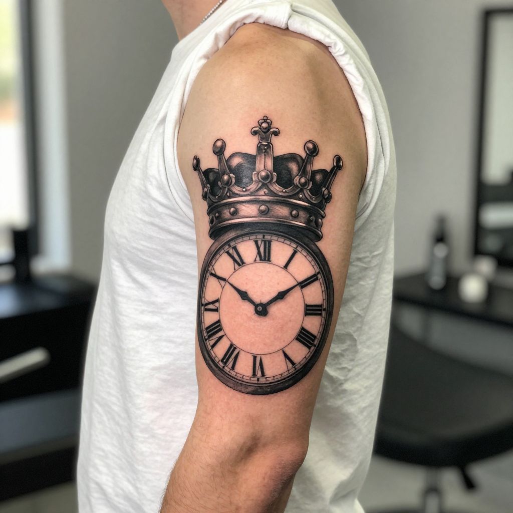 Crown on a Clock Face
