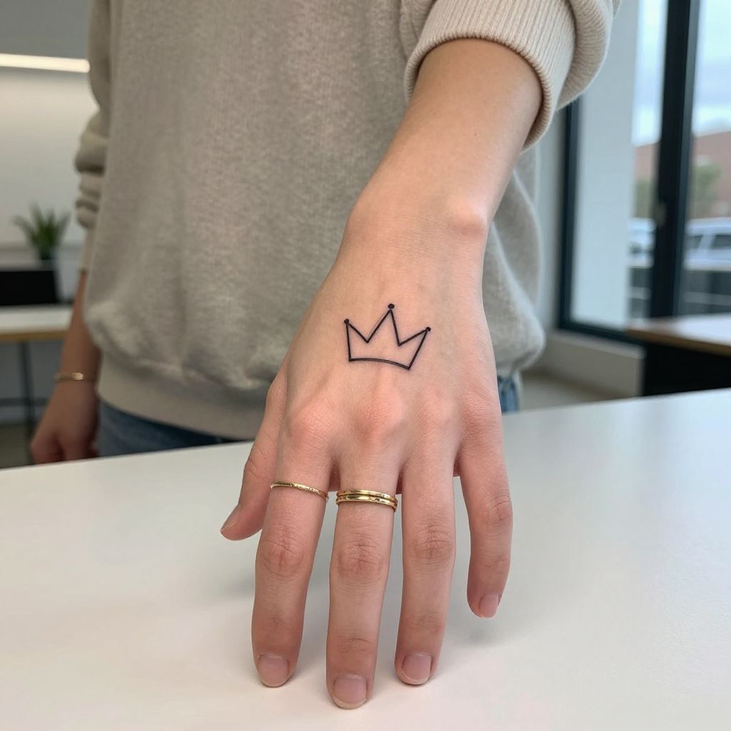 Tiny Crown on Finger