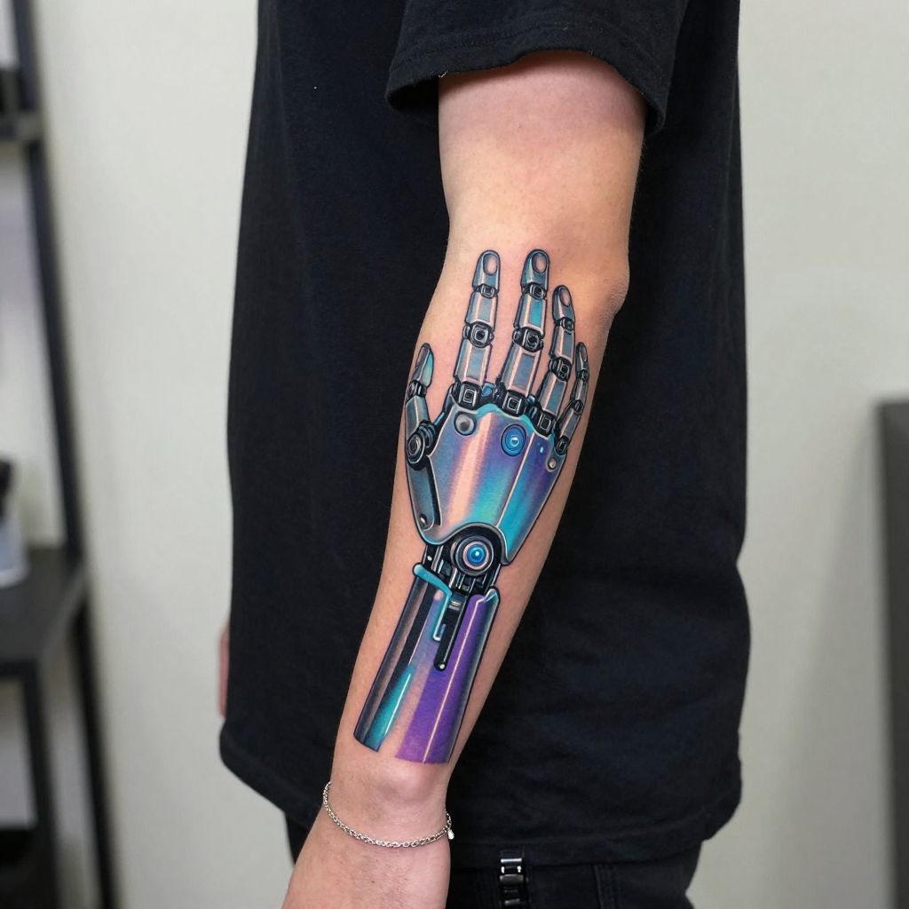 Cybernetic Hand with Hologram