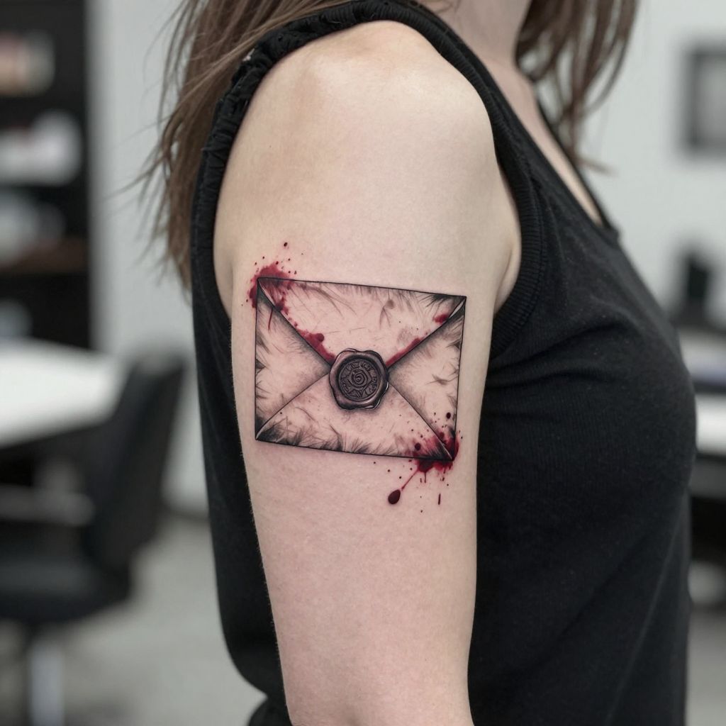 Blood-Stained Letter tattoo