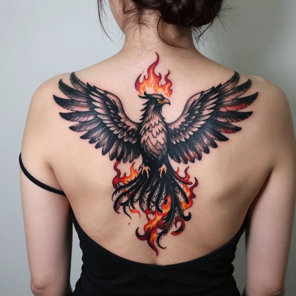 Dark Phoenix Rising tattoo