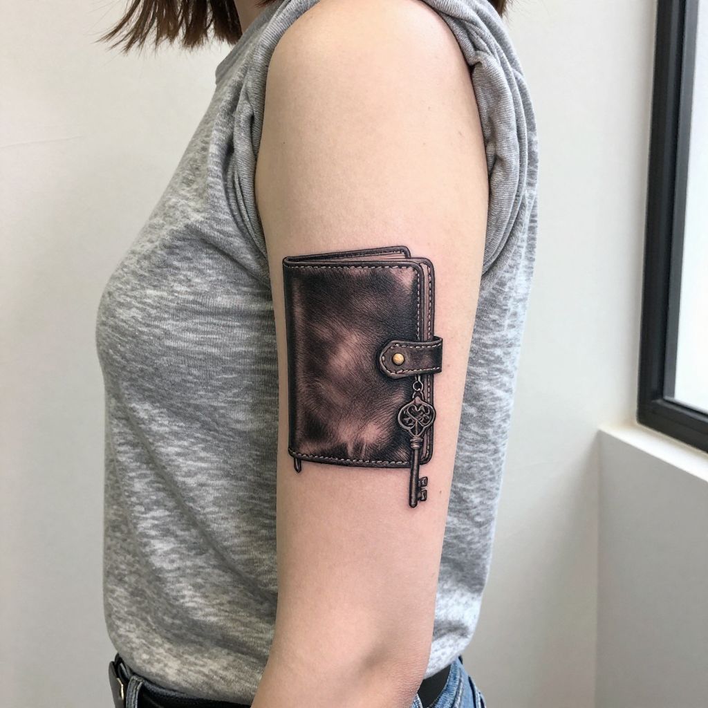Locked Diary with Key tattoo