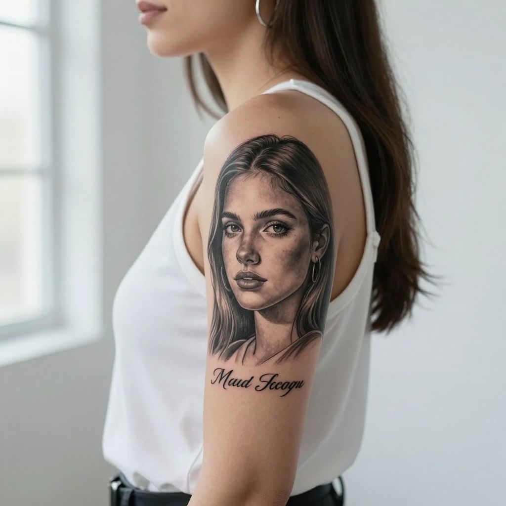 Portrait with Name Script