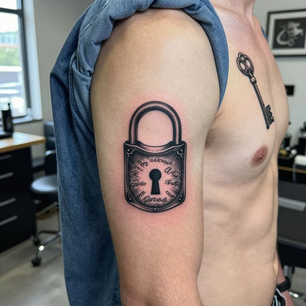 A Lock and Key Set tattoo