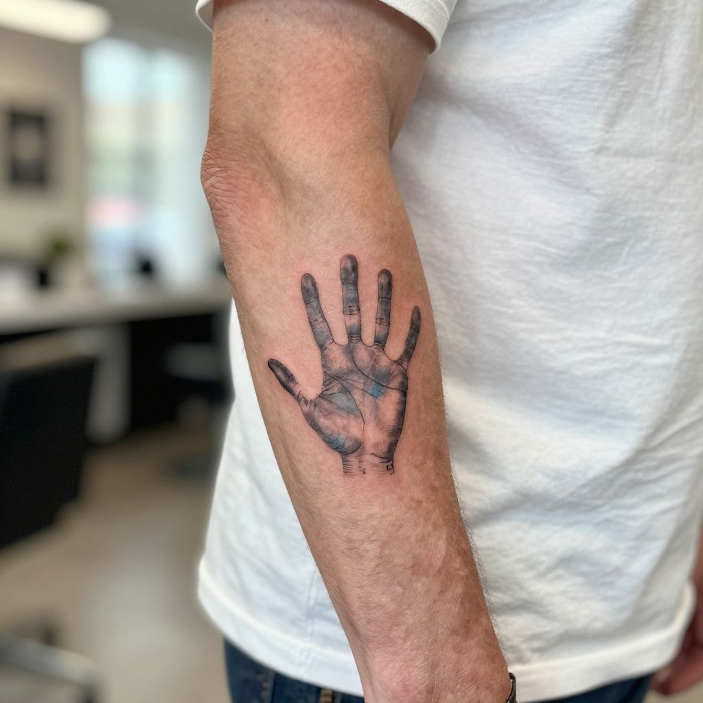 A Tiny Handprint or Footprint tattoo