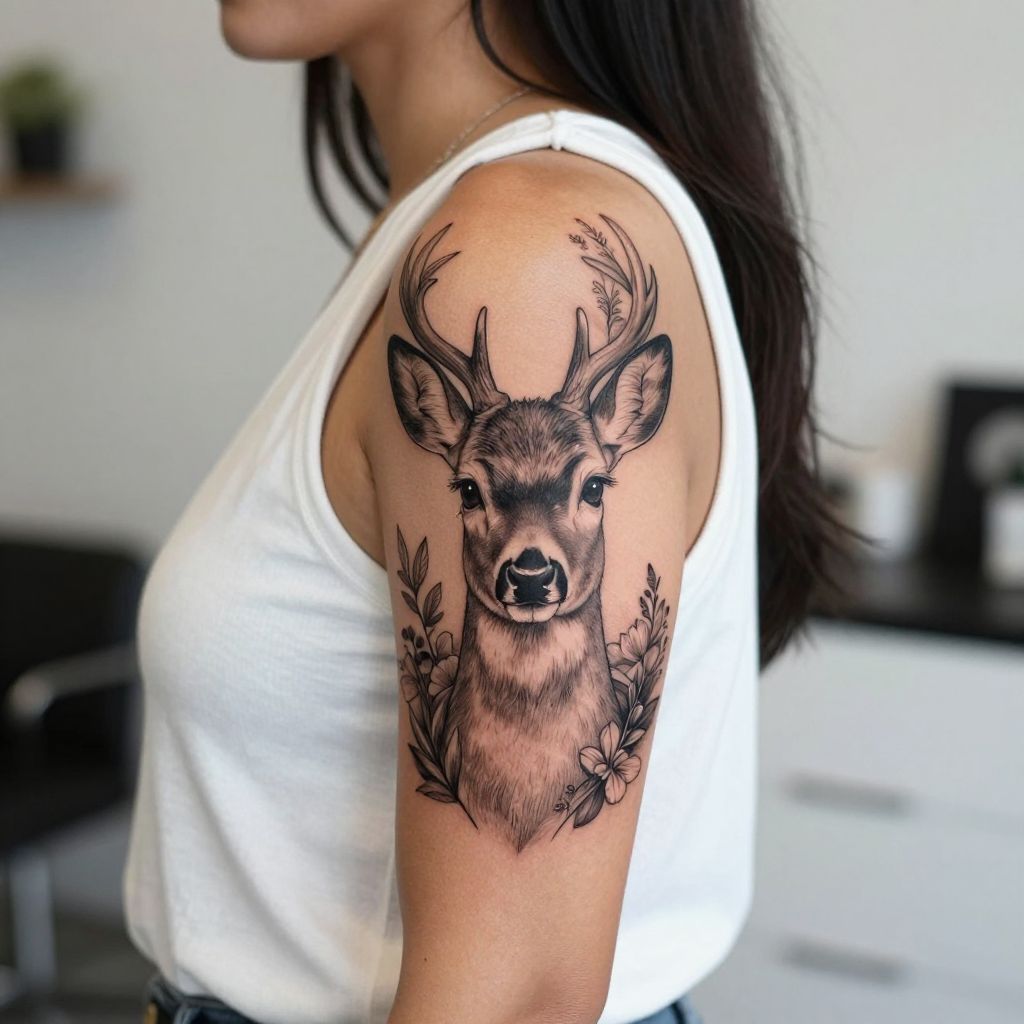Realistic Deer Portrait