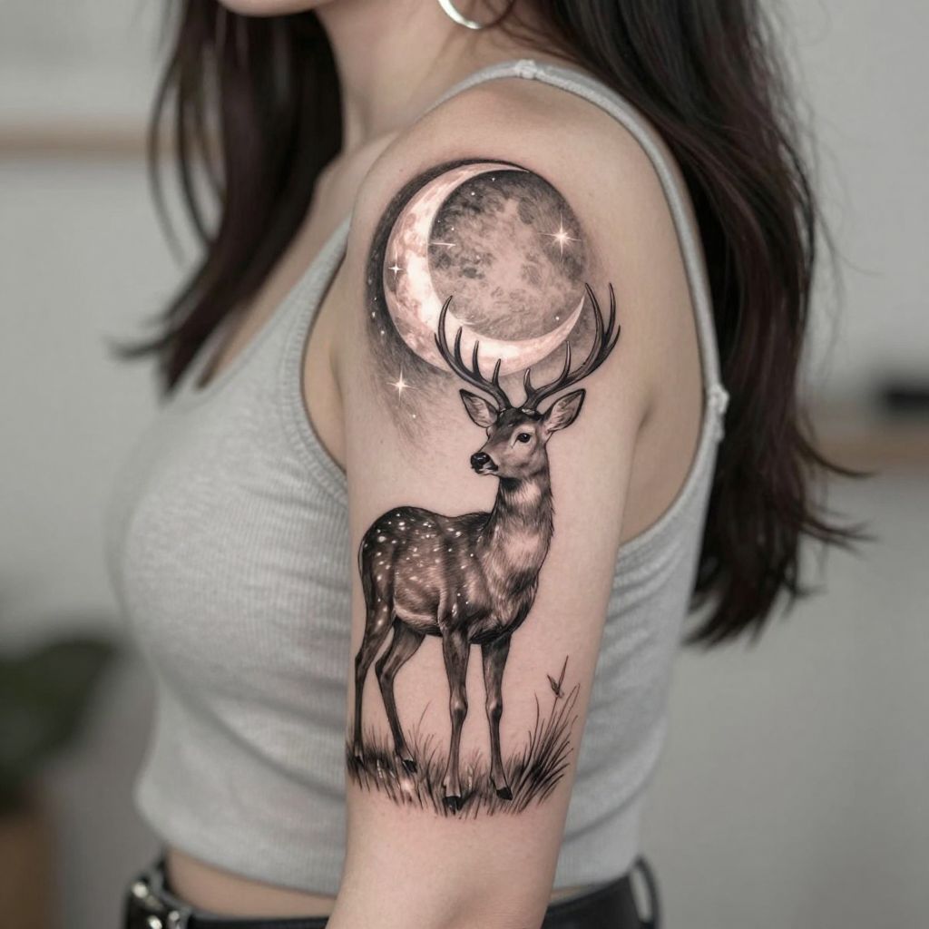 Deer in Moonlight
