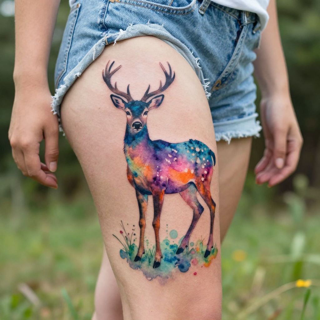 Watercolor Deer