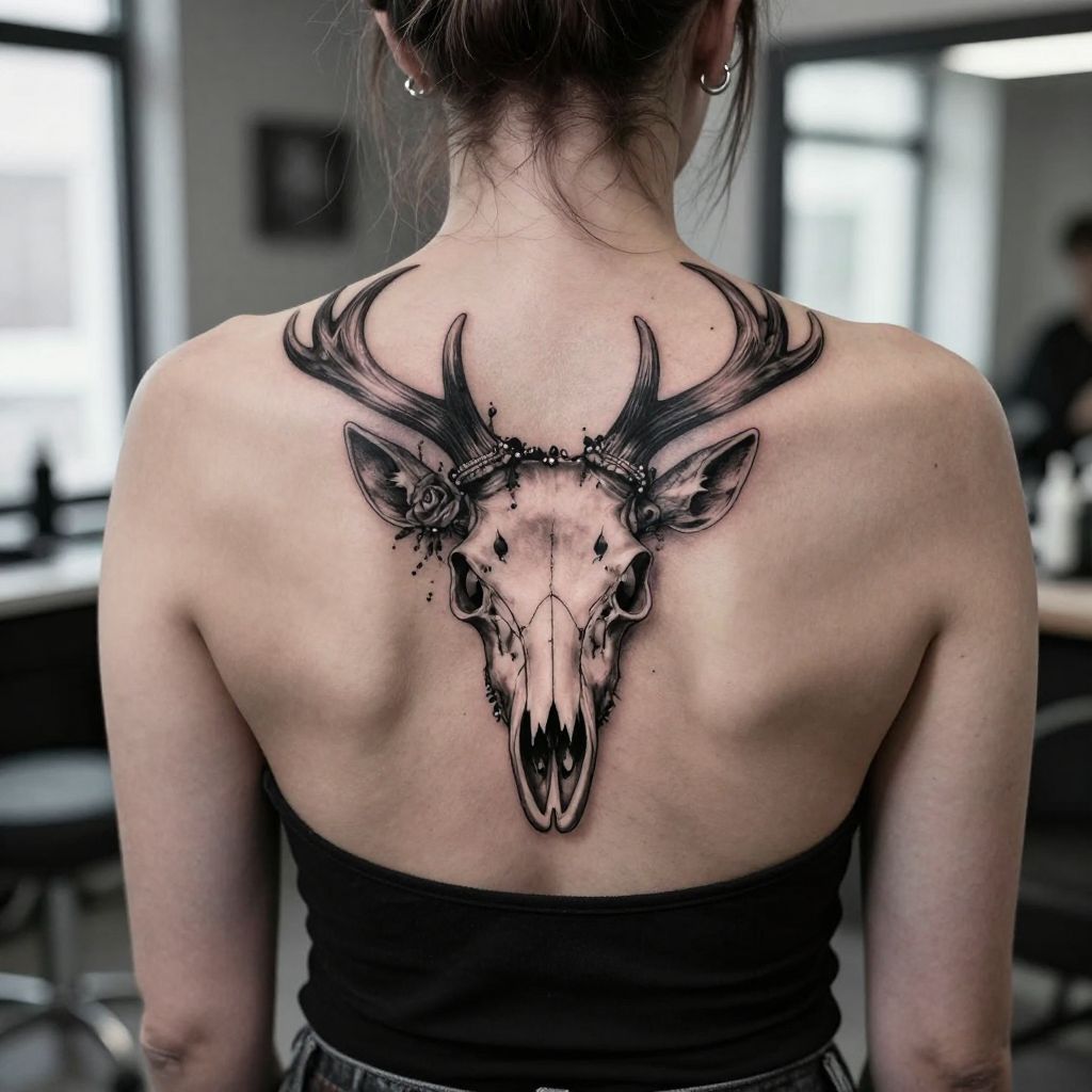 Deer Skull Tattoo