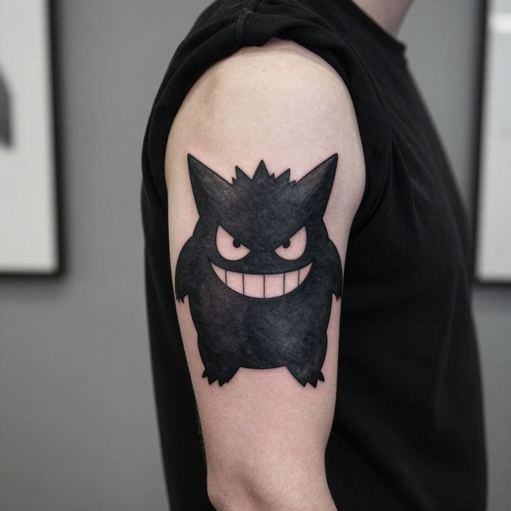 Gengar Shadow with Negative Space Highlights