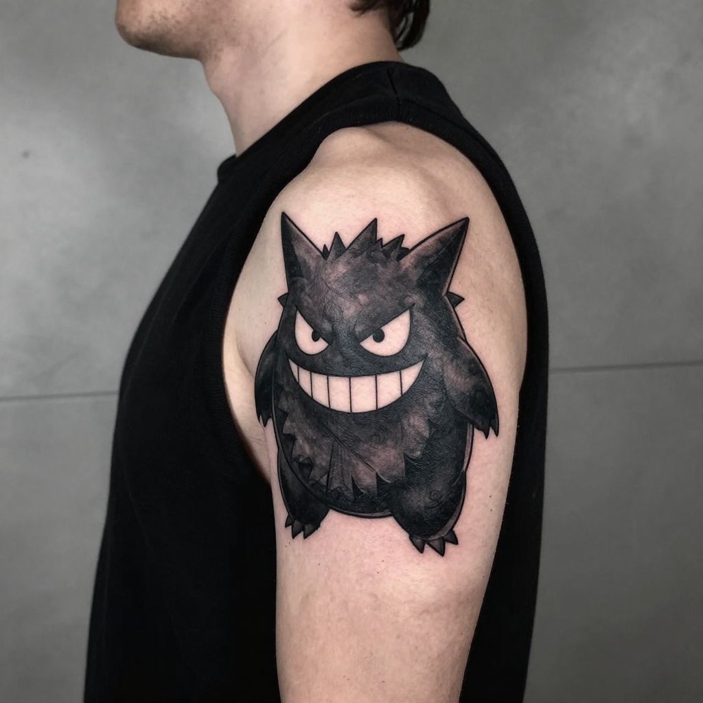 Gengar in Gothic Blackwork