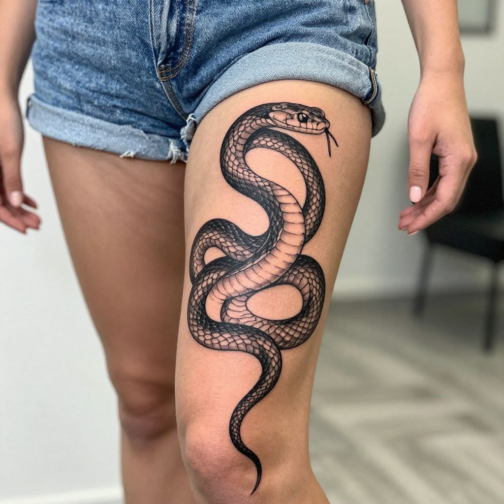 Snake Coiling Around the Knee