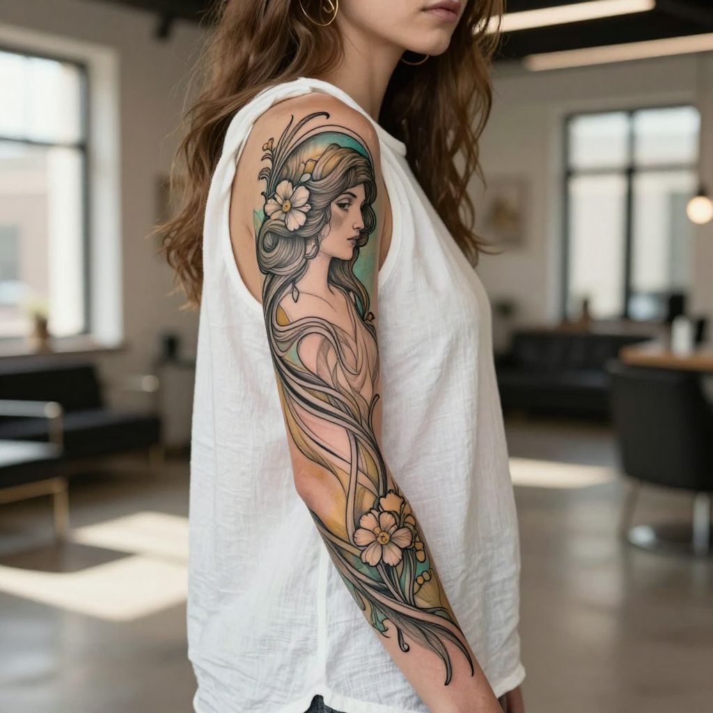 Art Nouveau Inspired Sleeve