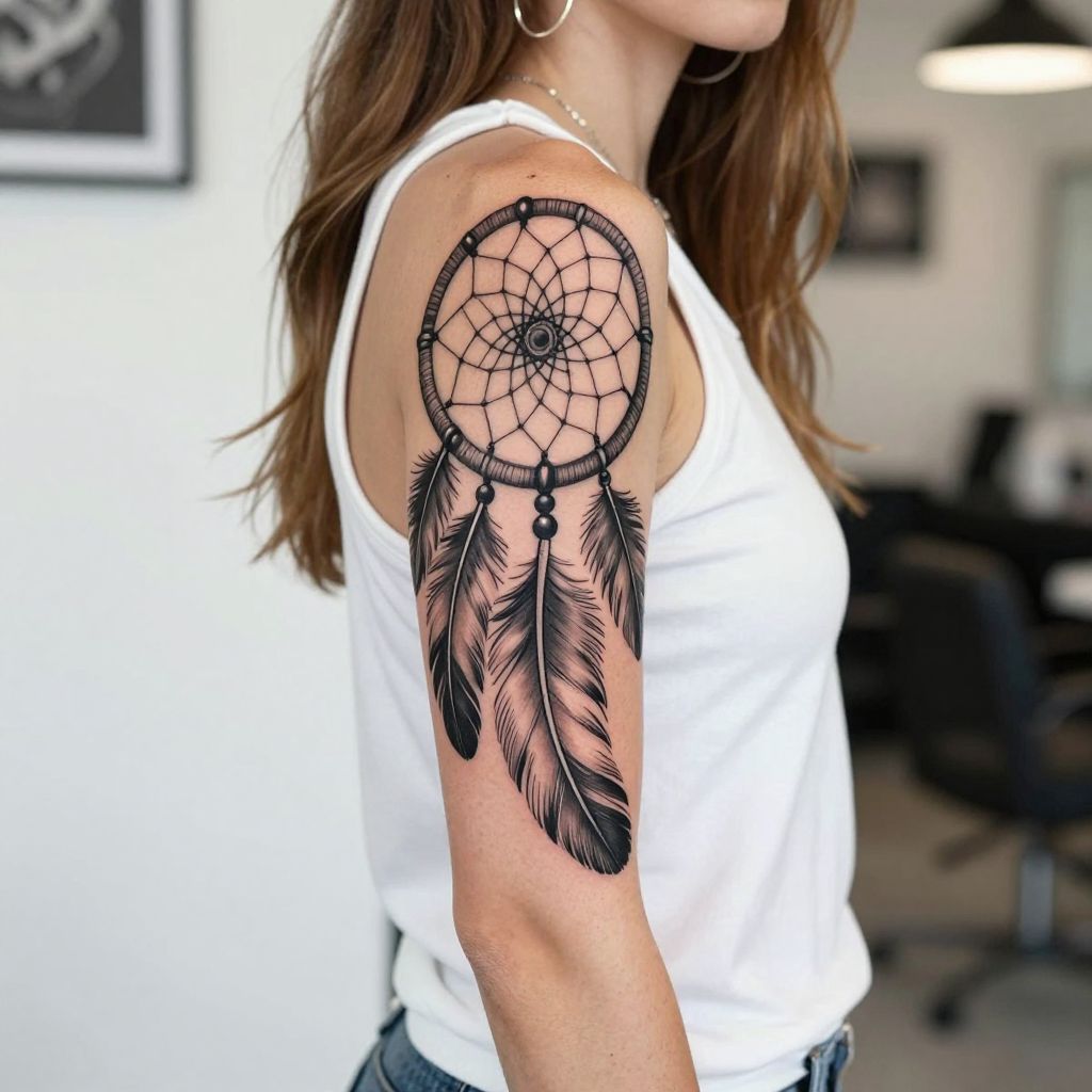 Dreamcatcher and Feathers