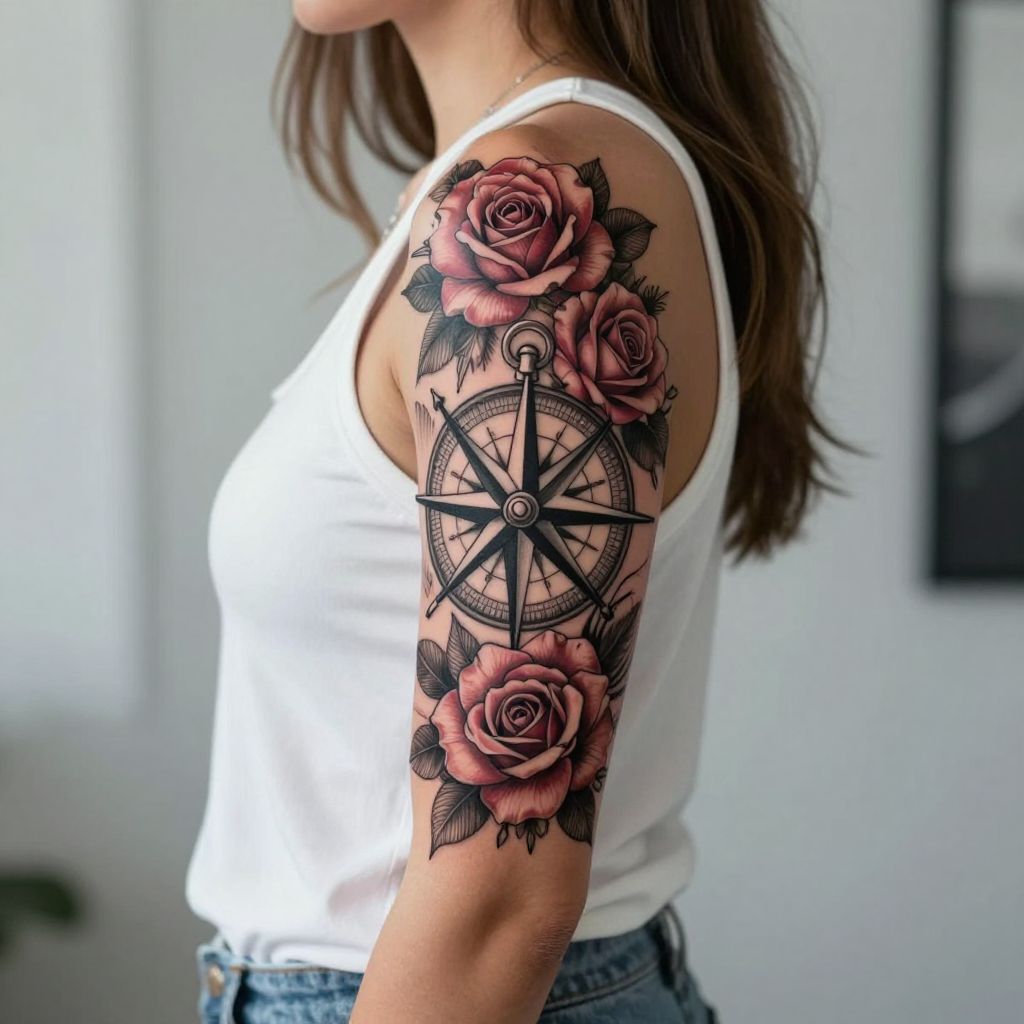 Nautical Compass and Roses