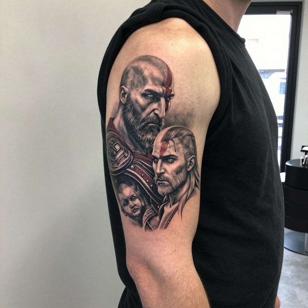 Atreus and Kratos Duo Portrait