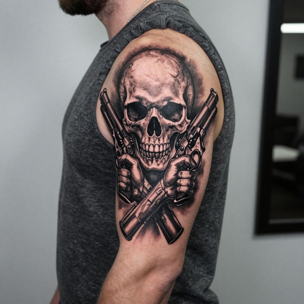 Skull and Dual Pistols