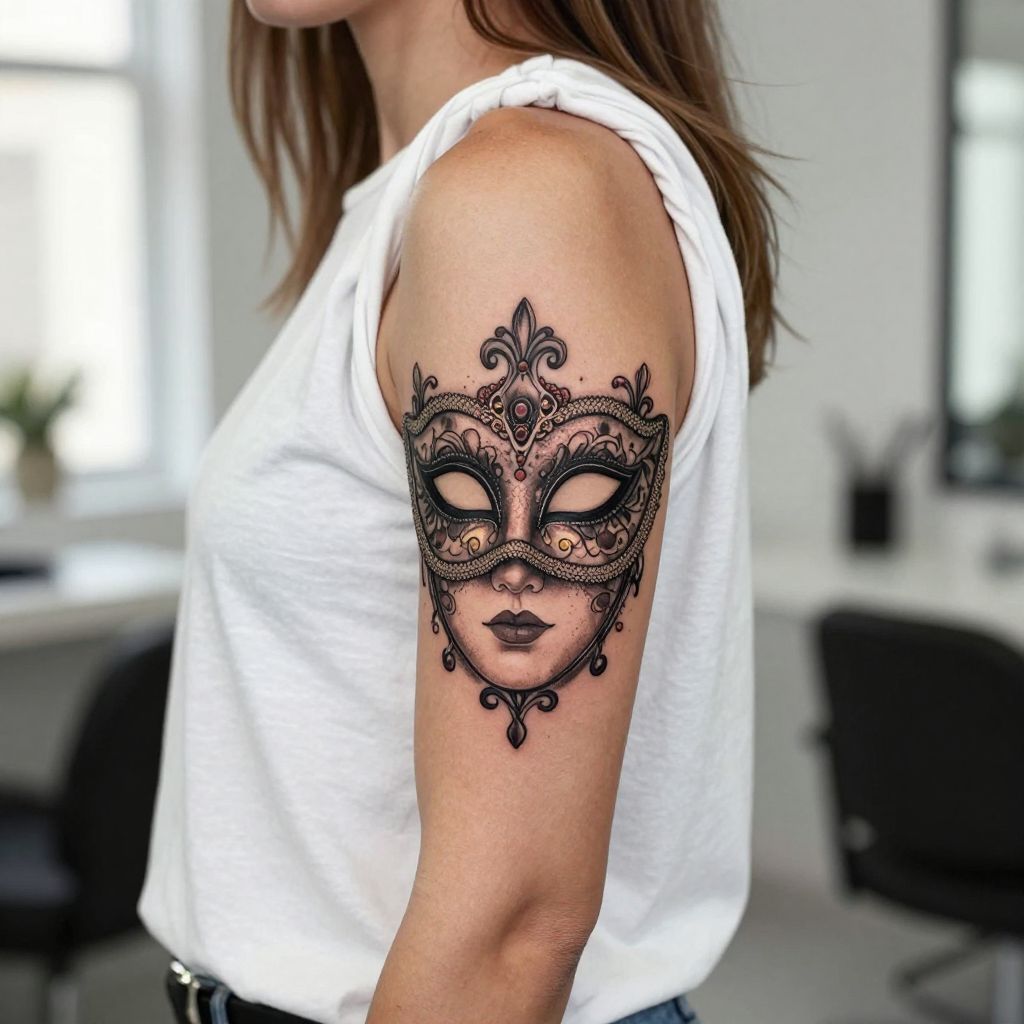 Venetian Mask Tattoo