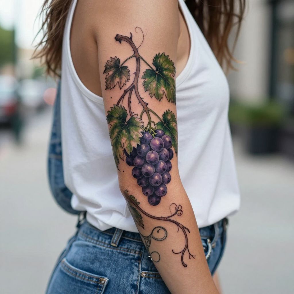 Italian Grapevine Tattoo