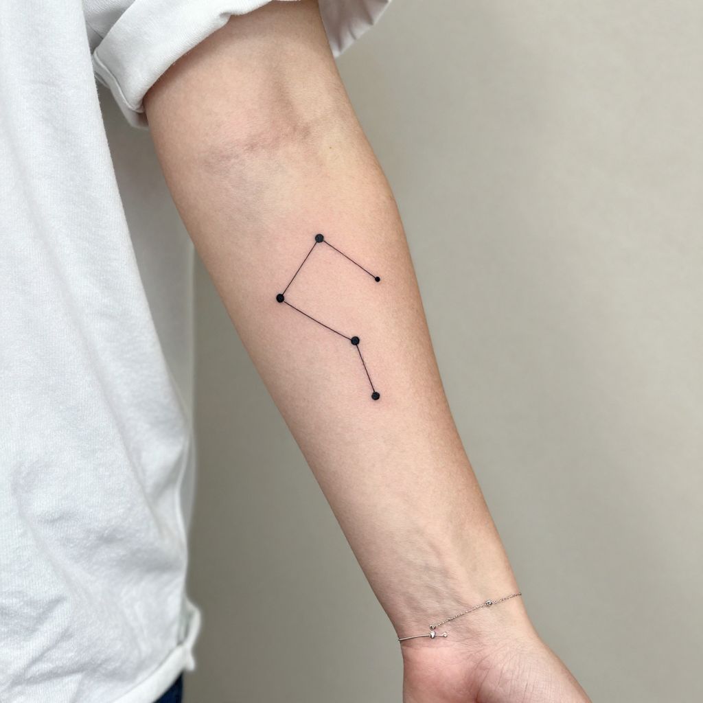 Constellation Map Line Work Tattoo