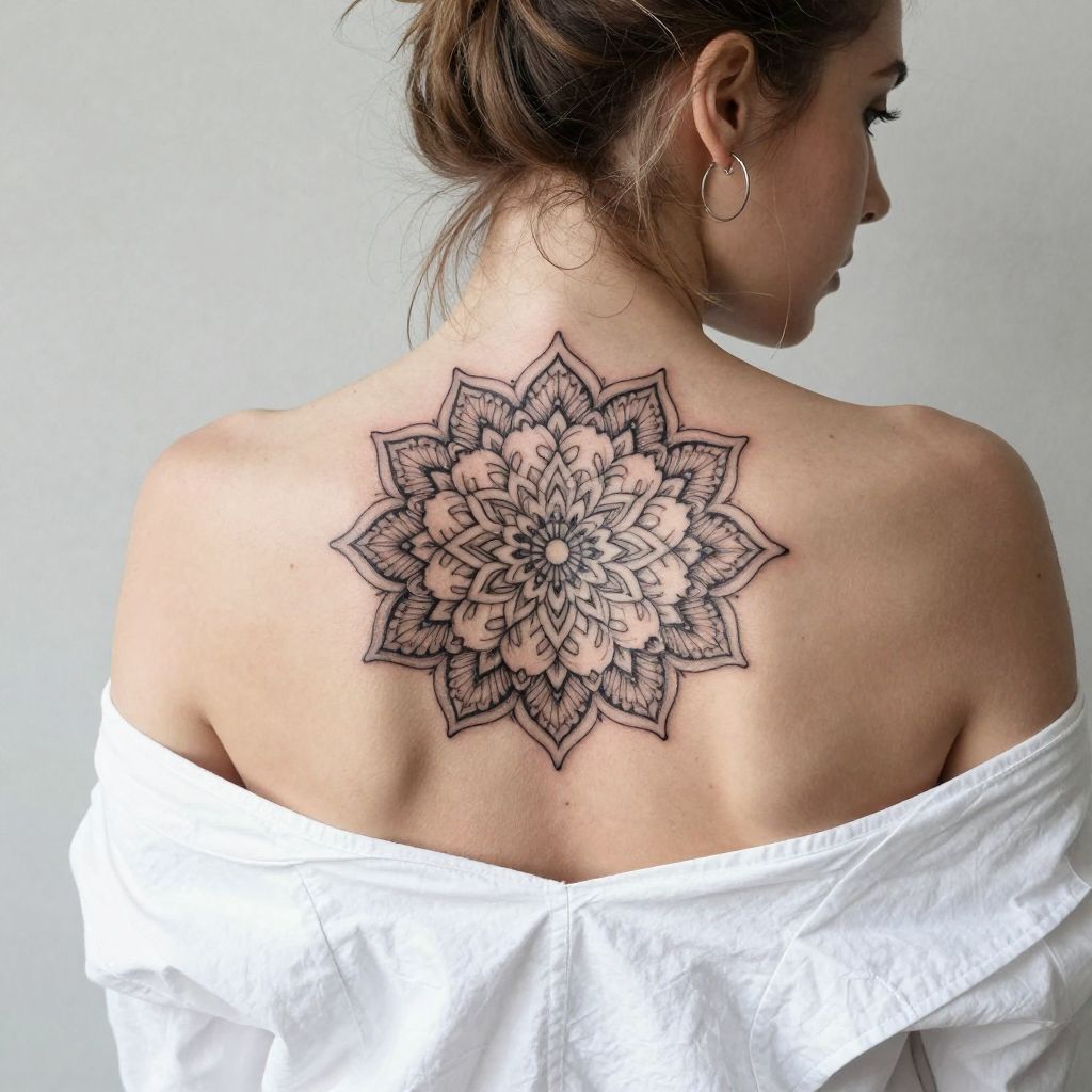 Mandala Lines Line Work Tattoo