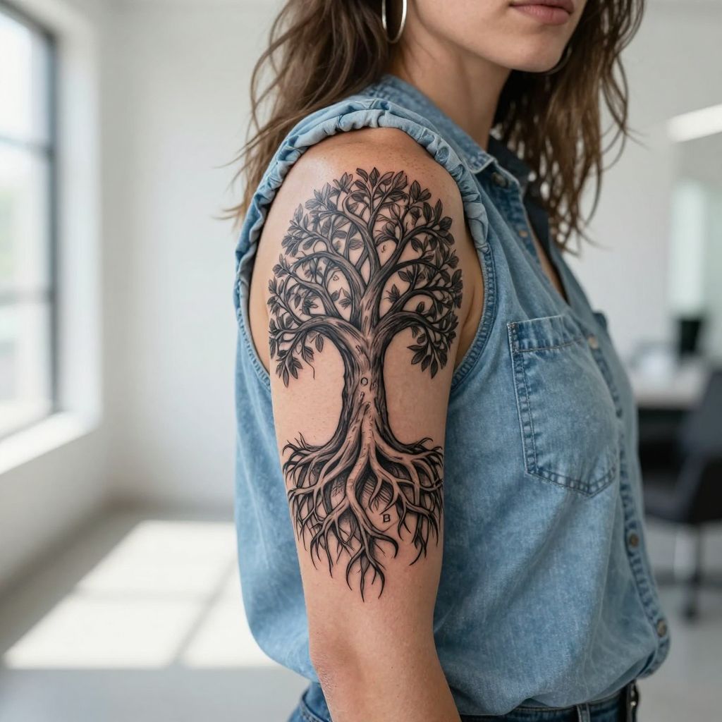 Tree of Life with Intertwined Roots