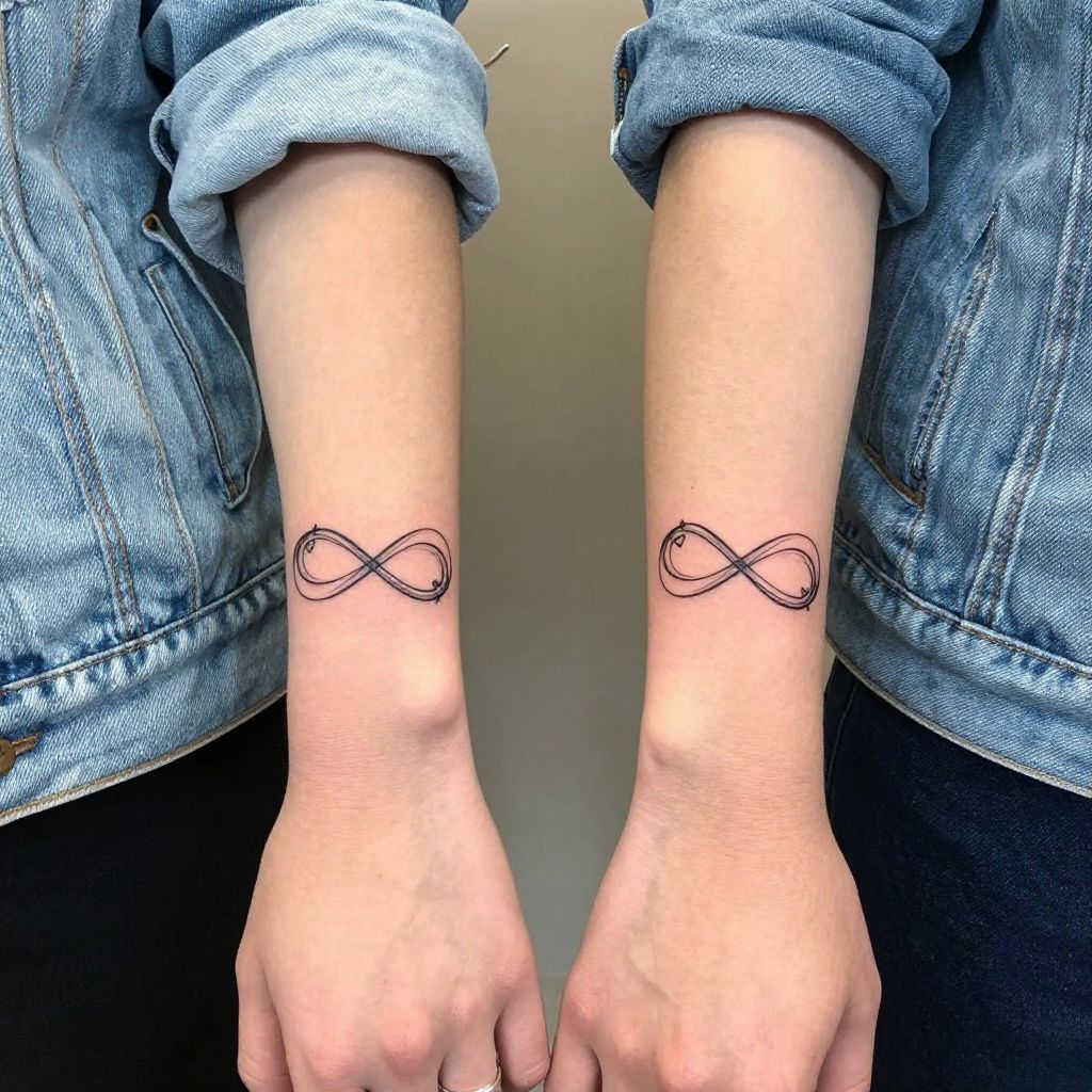 Infinity Symbols Matching Tattoos