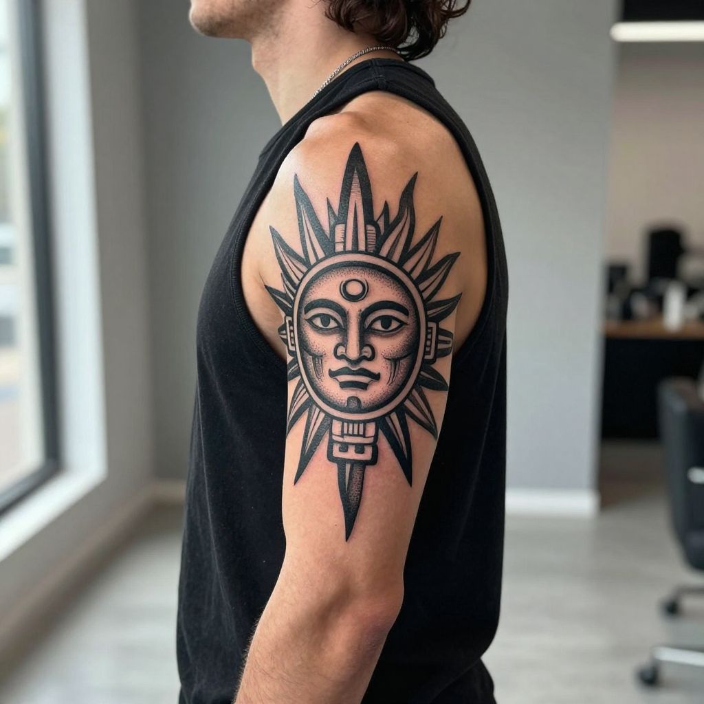 The Mayan Sun God Kinich Ahau Tattoo
