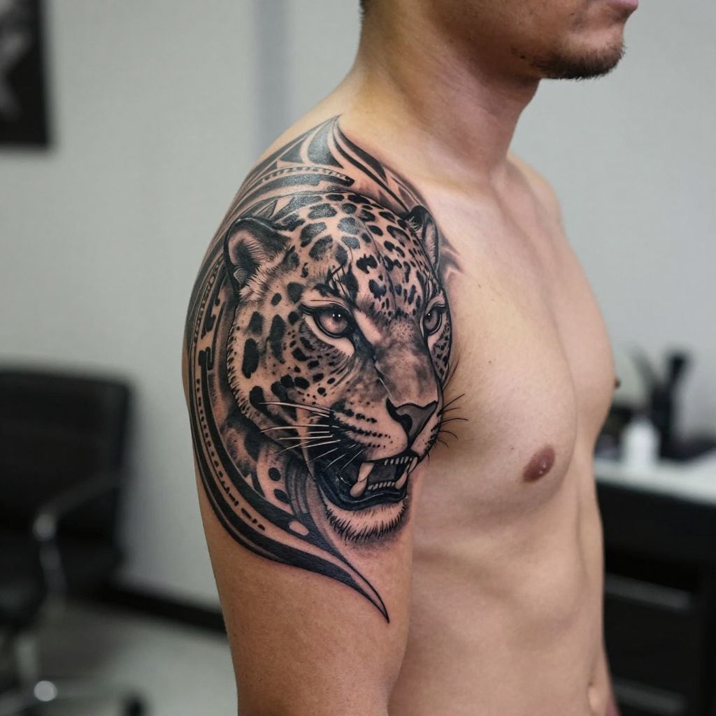 Mayan Jaguar Symbol Tattoo