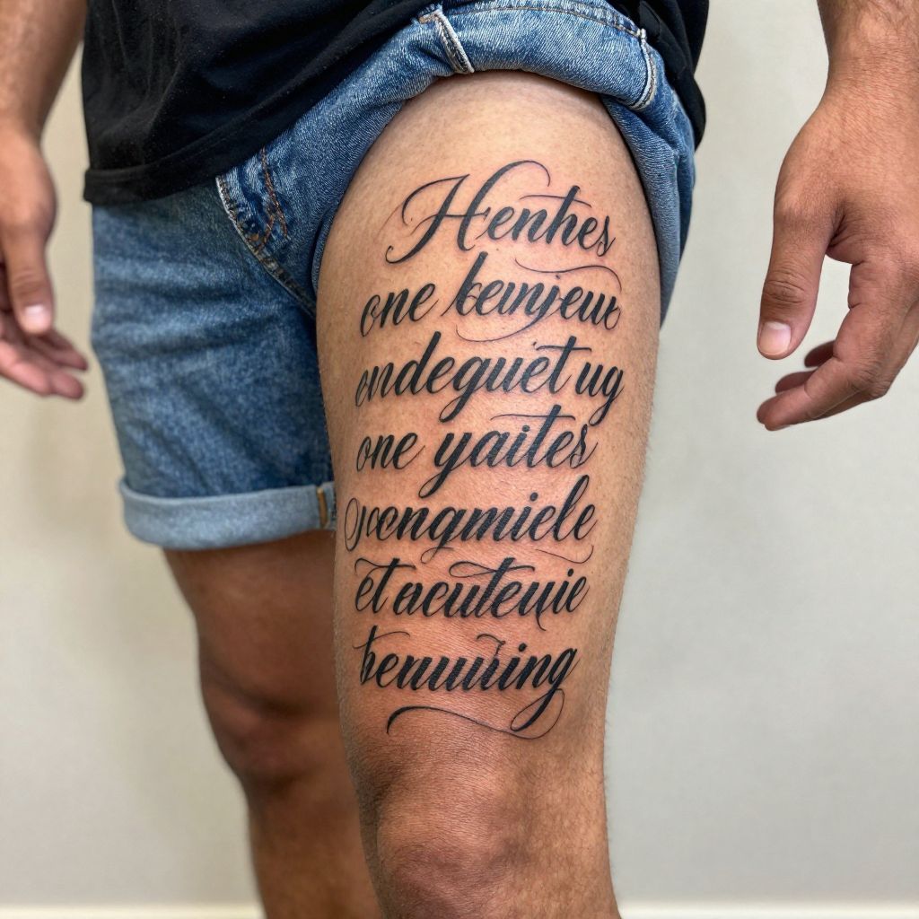 Script and Calligraphy Tattoo