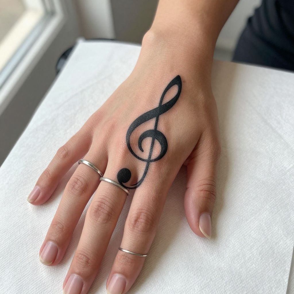 Treble Clef Wrapped Around the Finger