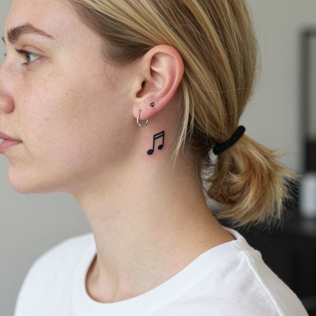 Minimalist Double Eighth Notes Behind the Ear