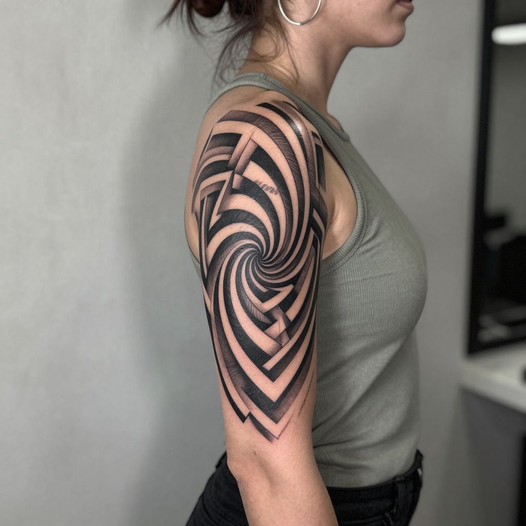 Optical Illusion Designs cover up tattoo