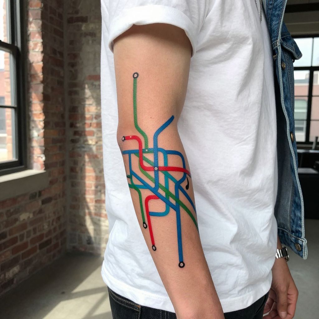Subway Map Abstract Art