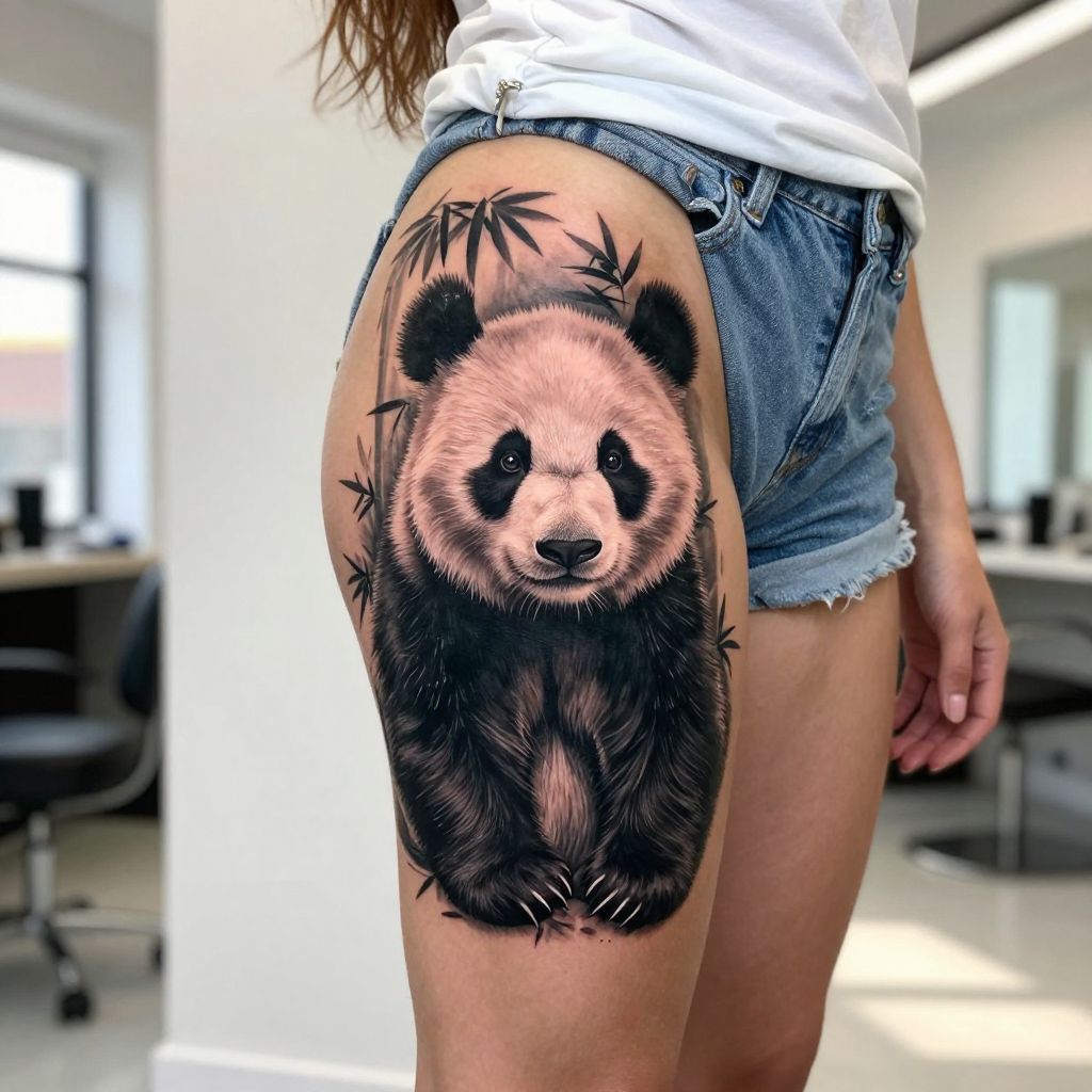Realistic Panda Portrait