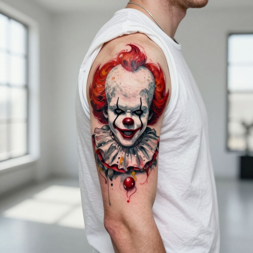 Pennywise in Watercolor Style